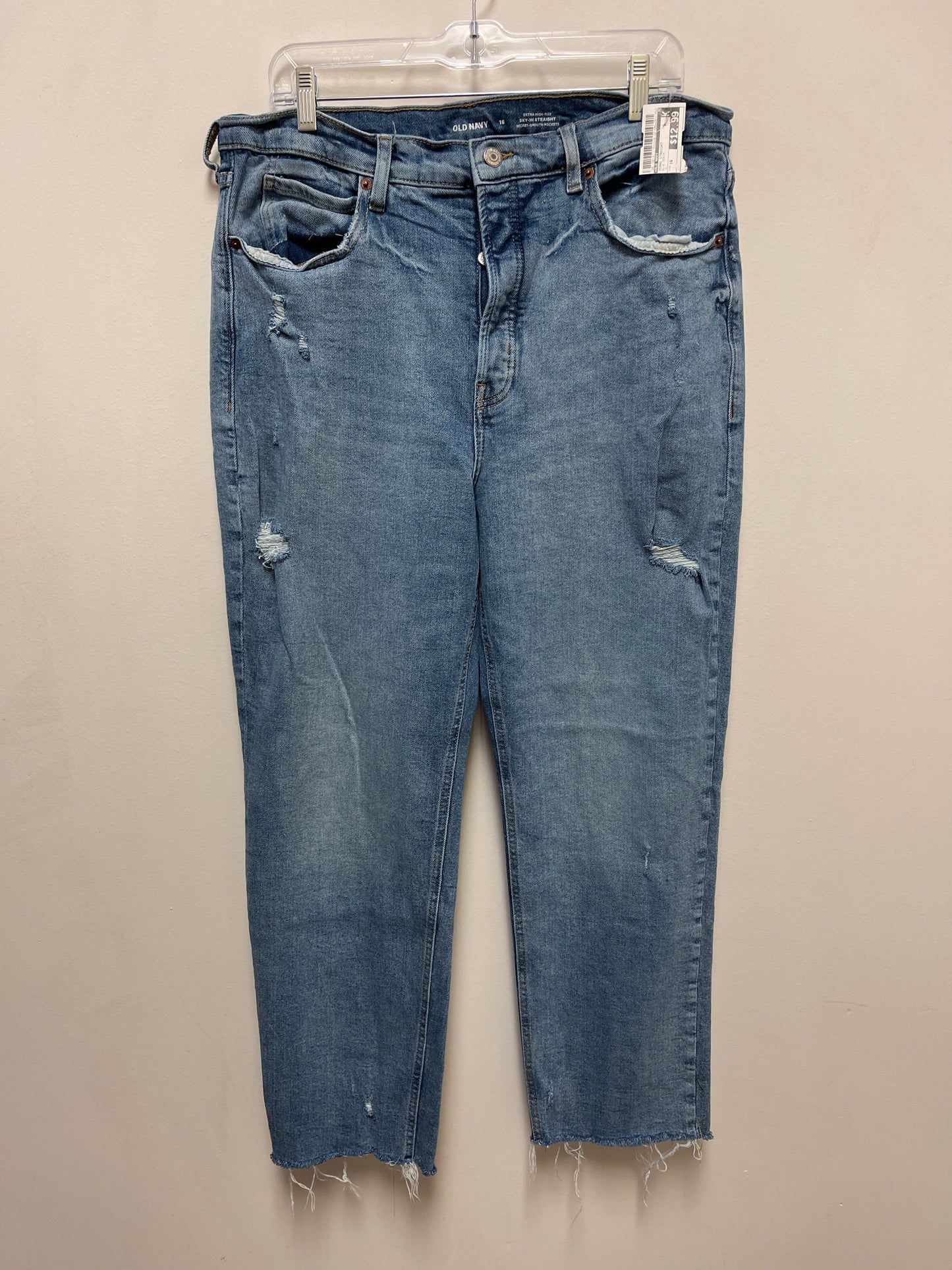 Jeans Straight By Old Navy In Blue Denim, Size: 16