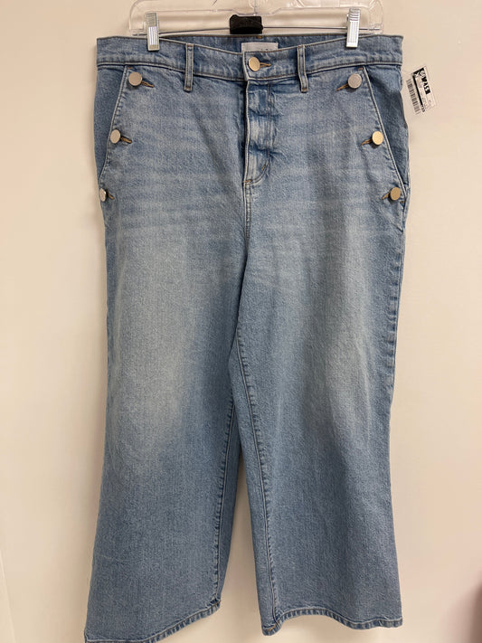 Jeans Wide Leg By Loft In Blue Denim, Size: 10