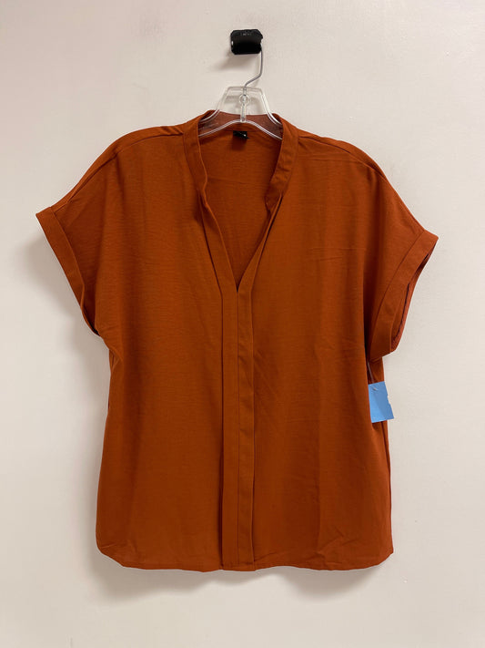 Top Short Sleeve By Shein In Orange, Size: L