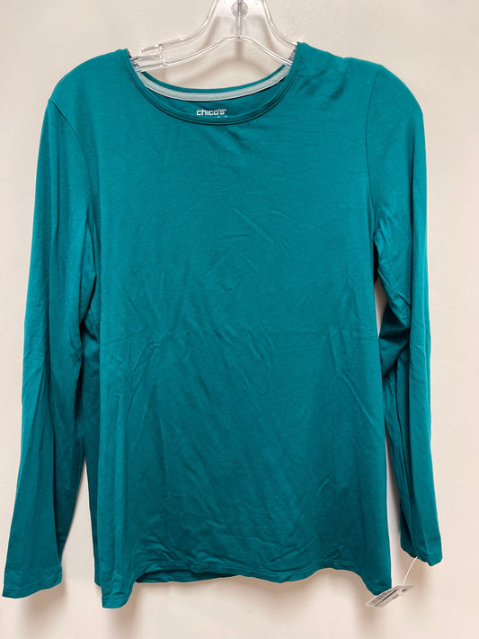 Top Long Sleeve By Chicos In Teal, Size: M