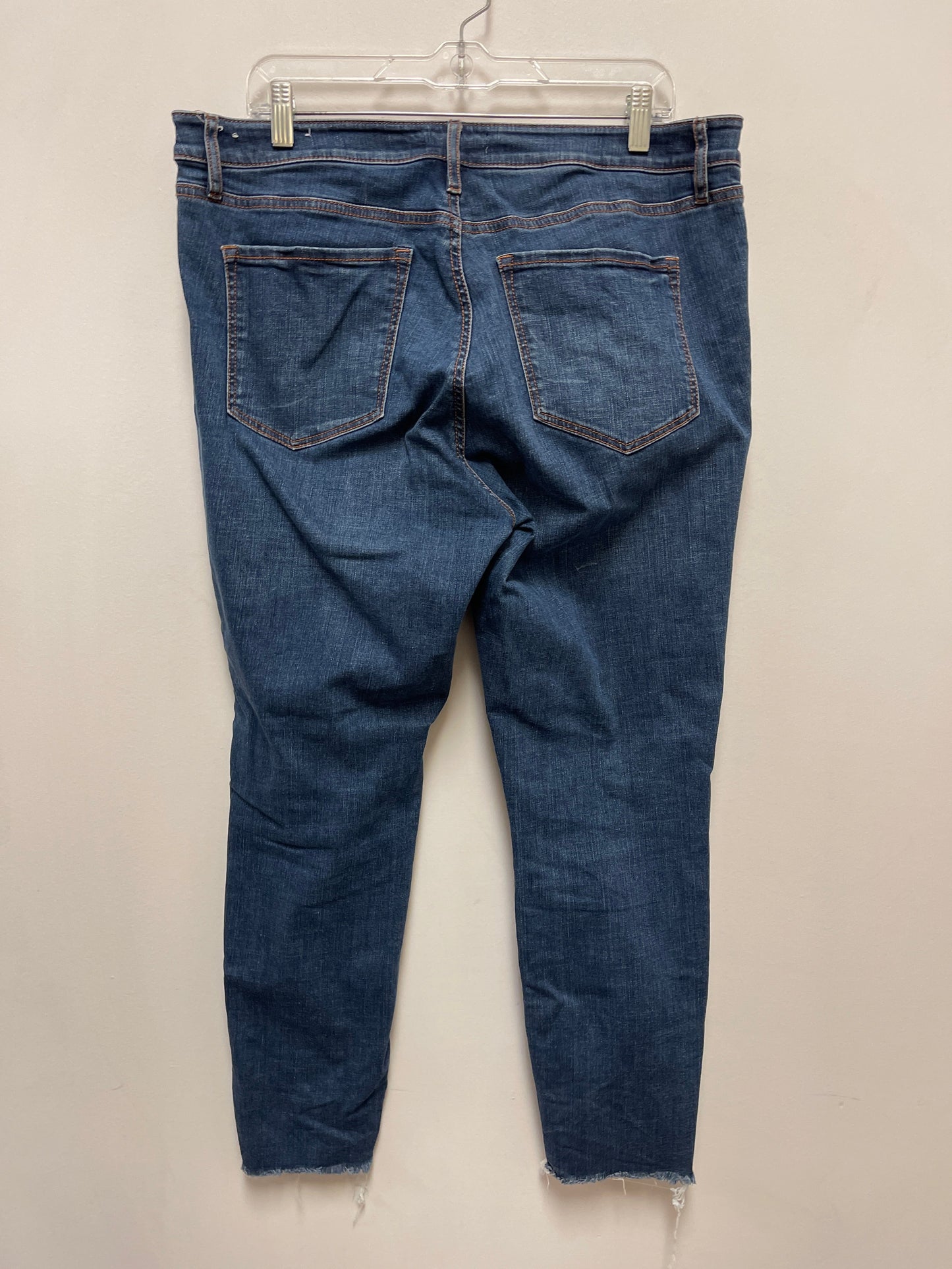 Jeans Skinny By Loft In Blue Denim, Size: 14