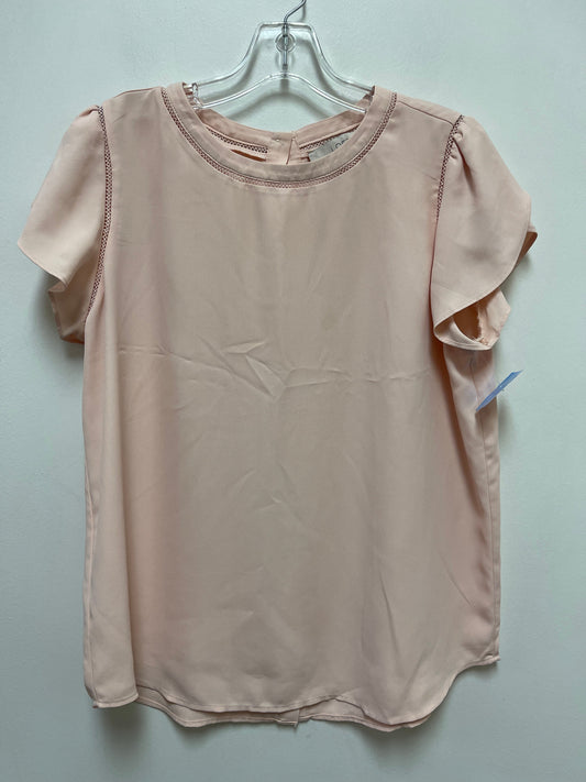 Top Short Sleeve By Loft In Pink, Size: M