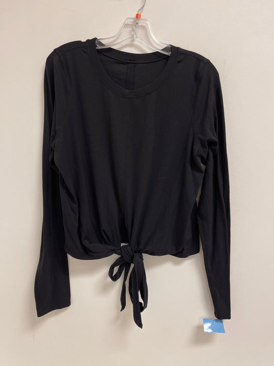 Athletic Top Long Sleeve Crewneck By Lululemon In Black, Size: M