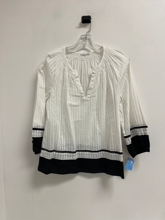 Top 2pc 3/4 Sleeve By Gap In Black & White, Size: M