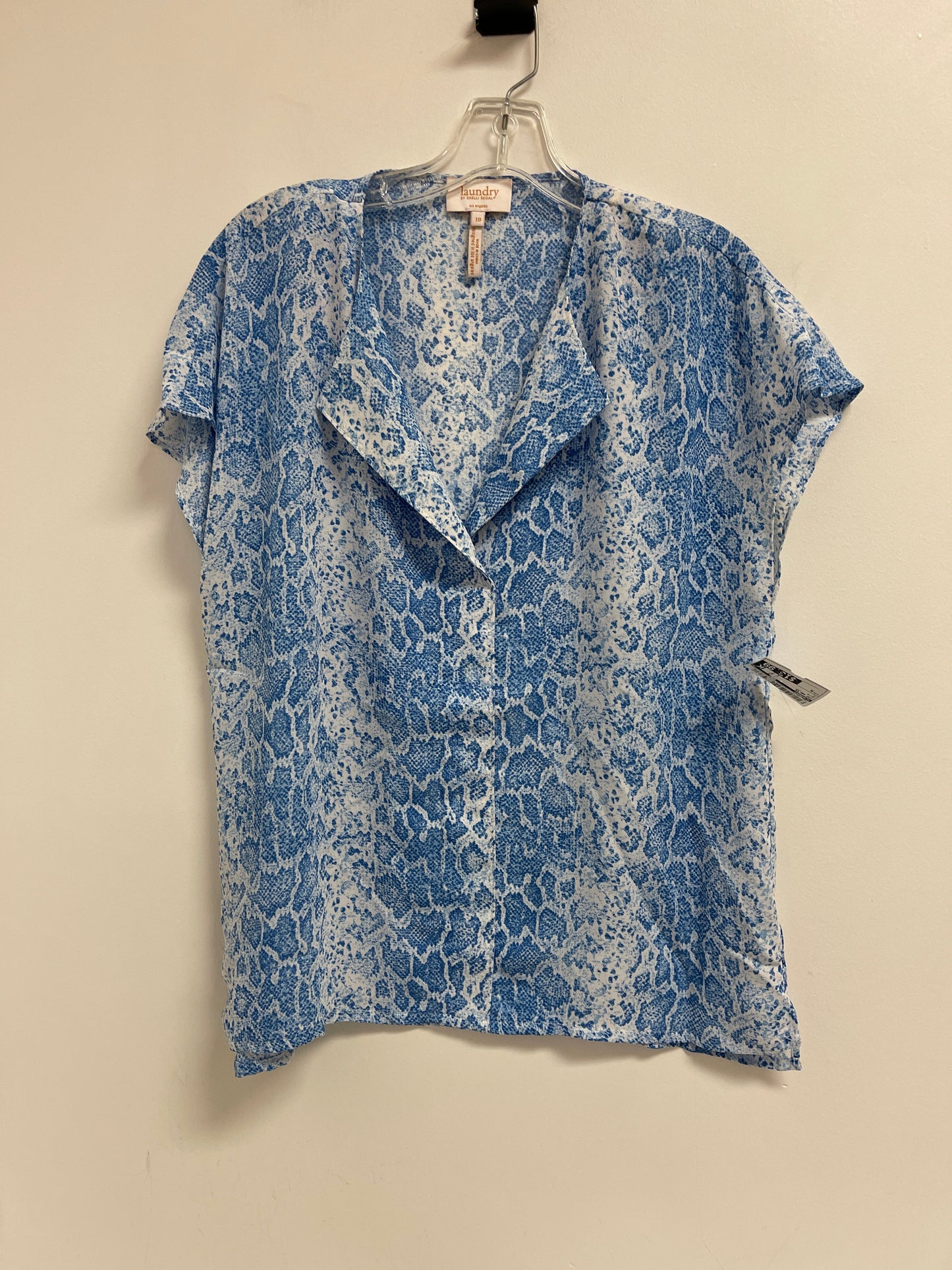 Top Short Sleeve By Laundry In Blue, Size: M