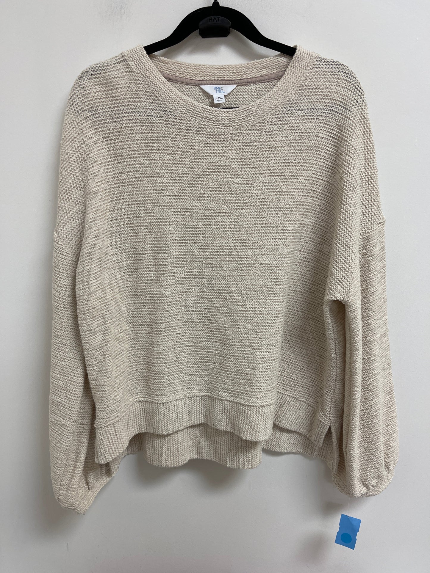 Sweater By Time And Tru In Cream, Size: Xl