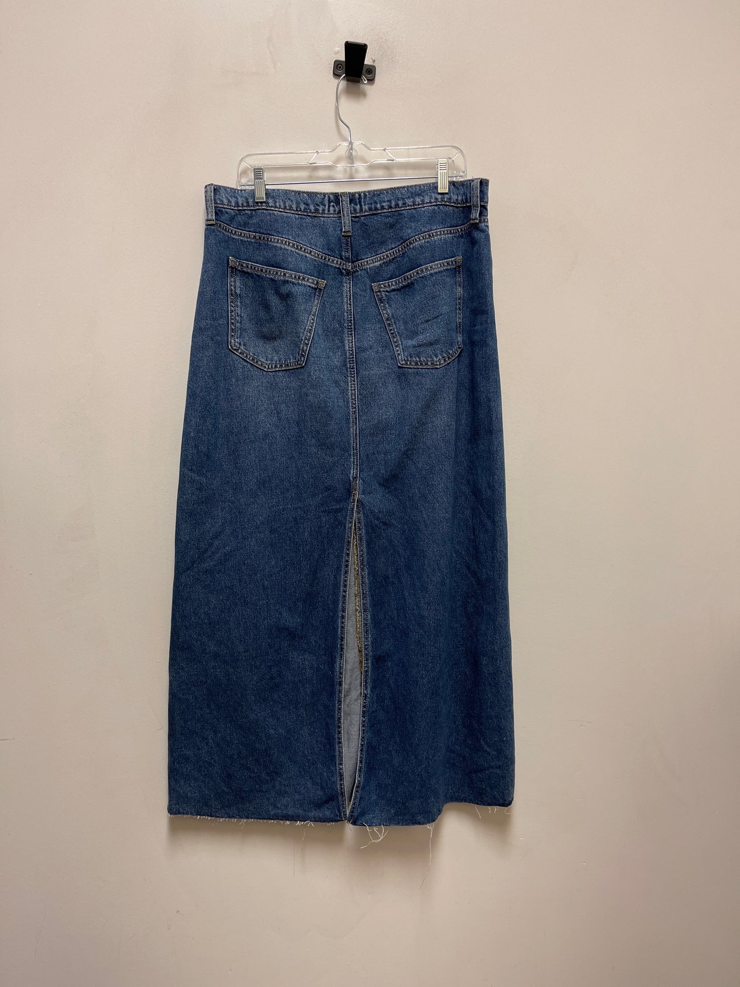 Skirt Maxi By Universal Thread In Blue Denim, Size: 12