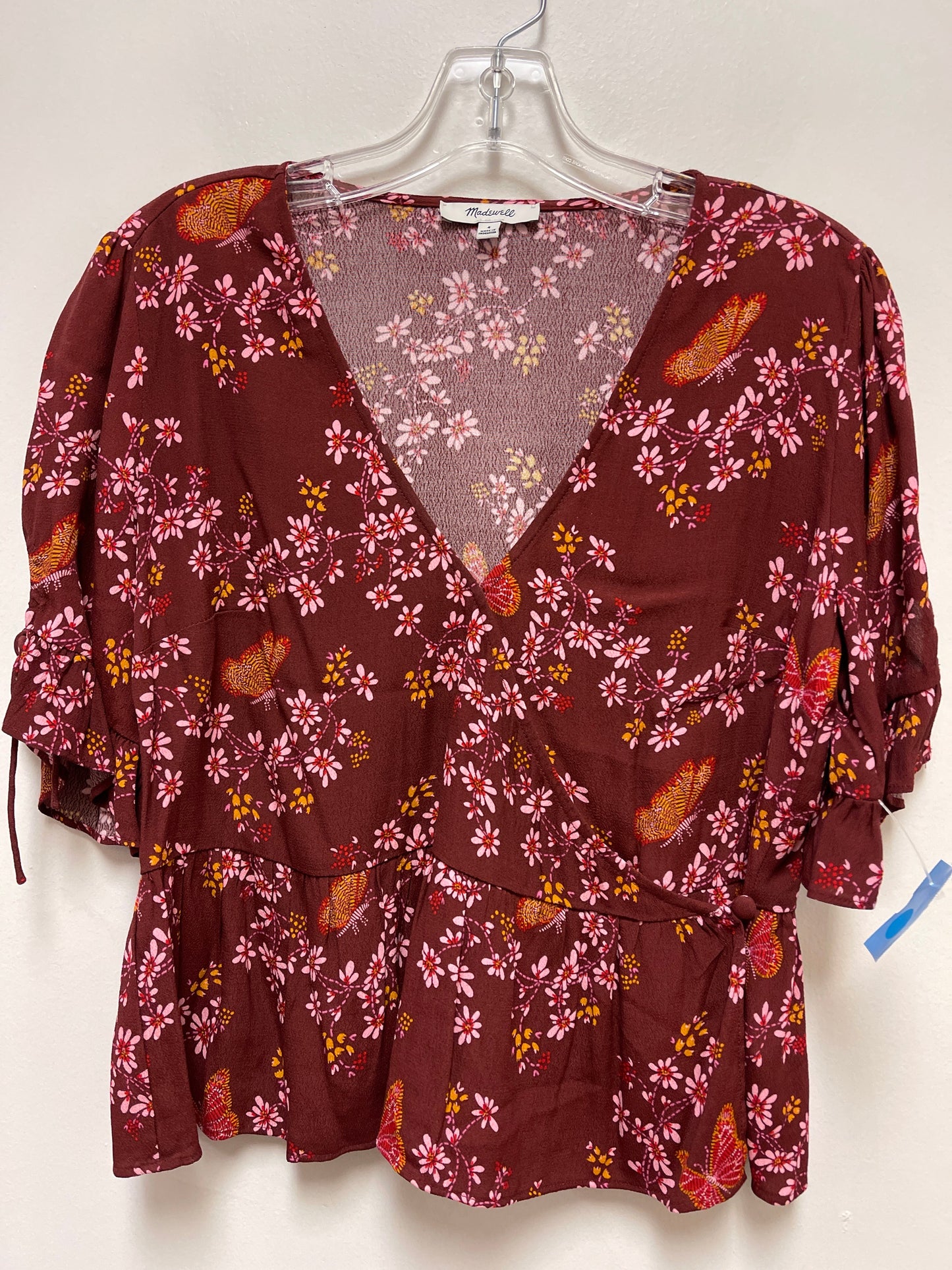 Top Short Sleeve By Madewell In Red, Size: S