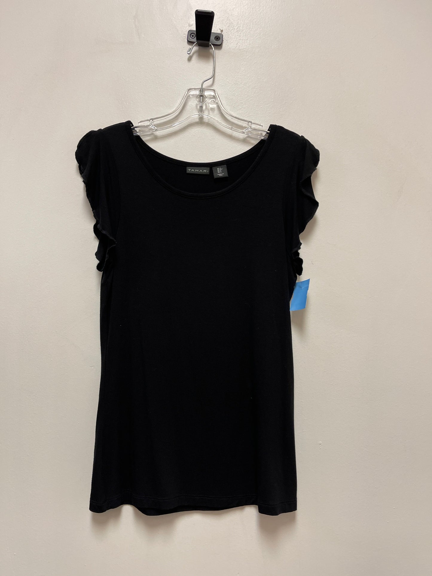 Top Short Sleeve By Tahari By Arthur Levine In Black, Size: S