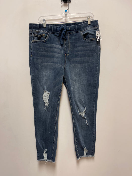 Jeans Skinny By Ymi In Blue Denim, Size: 14