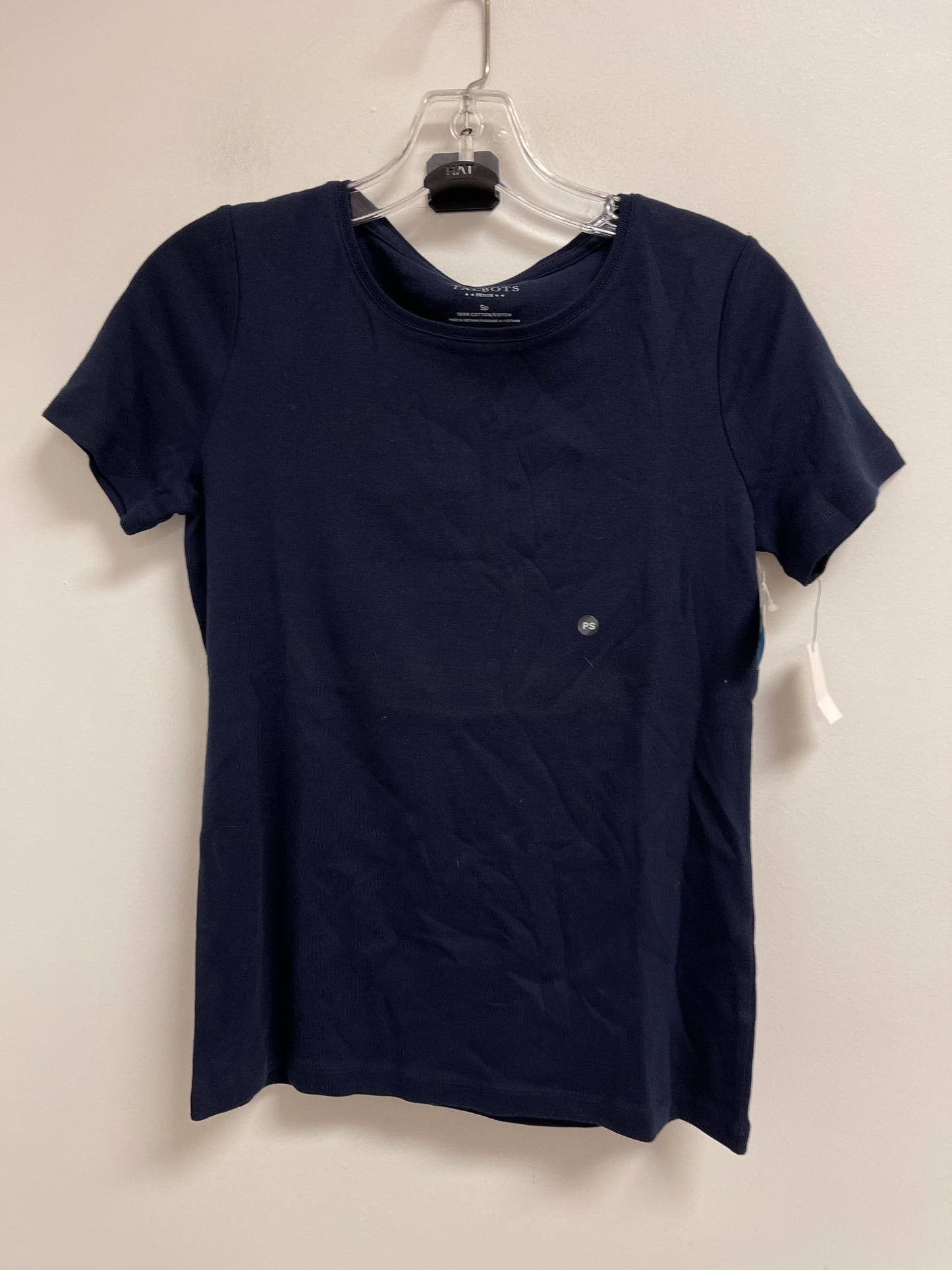 Top Short Sleeve By Talbots In Navy, Size: S