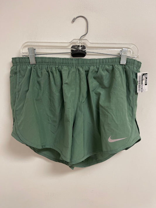 Athletic Shorts By Nike Apparel In Green, Size: L