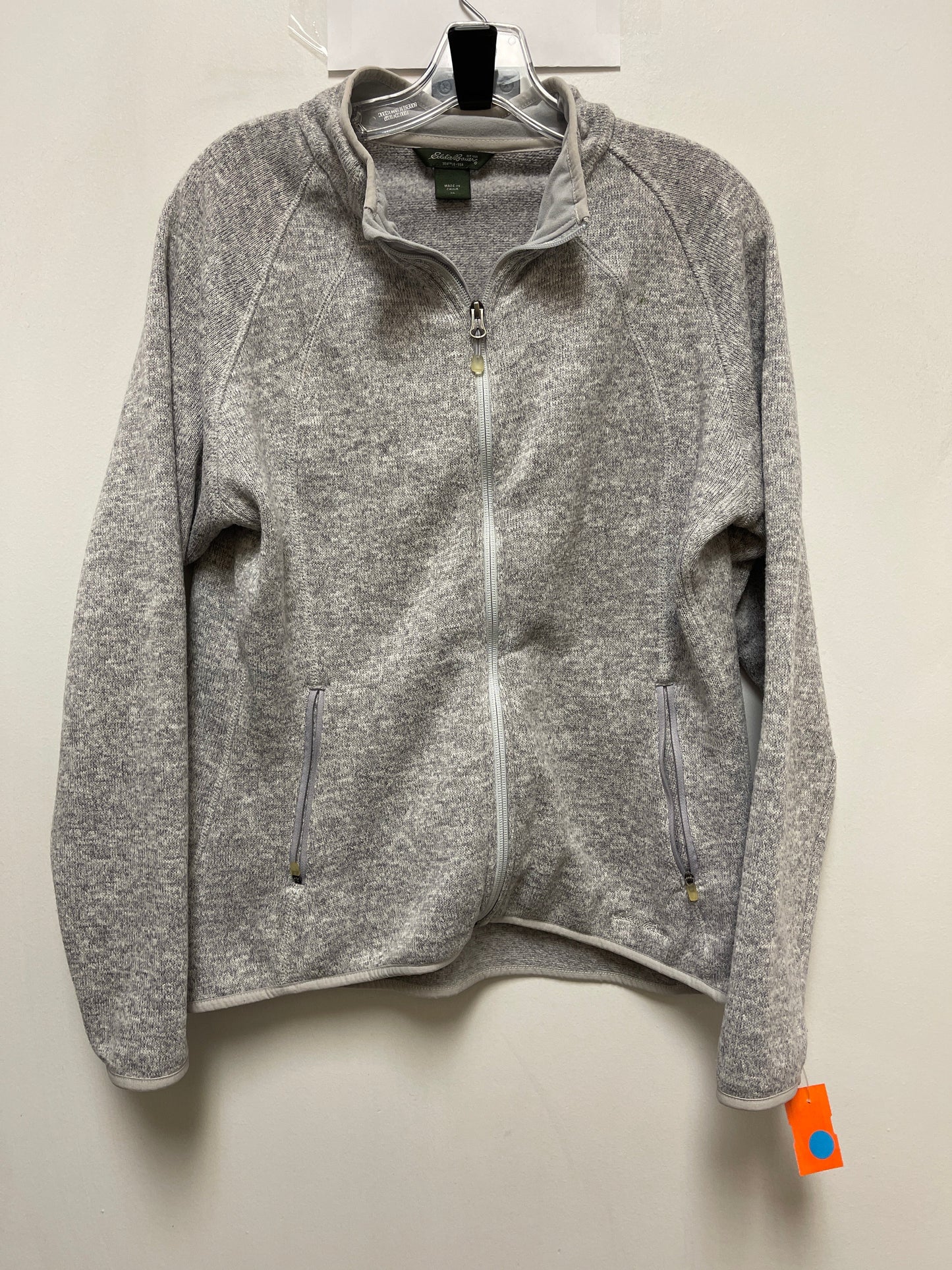 Jacket Fleece By Eddie Bauer In Grey, Size: Xl