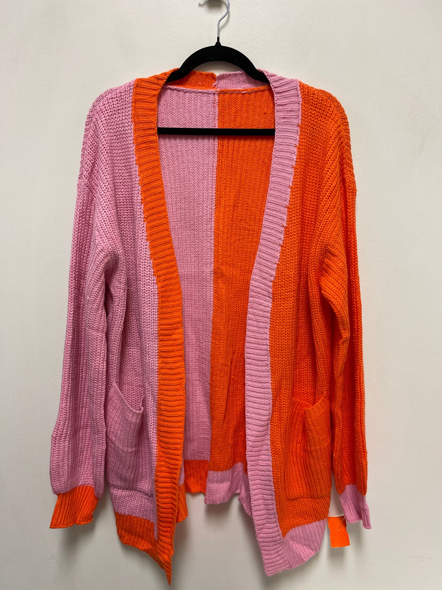 Sweater Cardigan By Clothes Mentor In Orange, Size: S