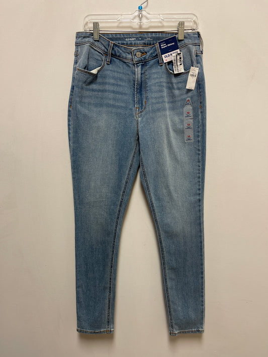 Jeans Skinny By Old Navy In Blue Denim, Size: 12