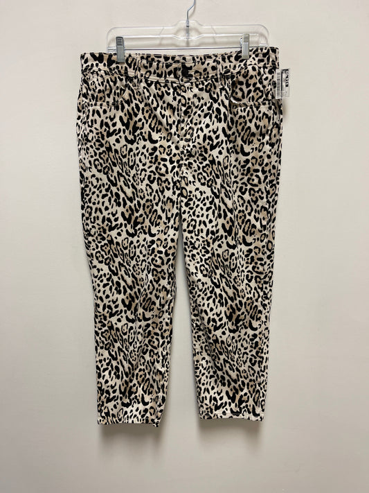 Pants Cropped By Chicos In Animal Print, Size: 12