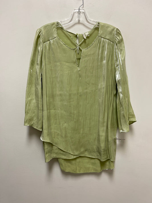 Top Long Sleeve By Cato In Green, Size: L