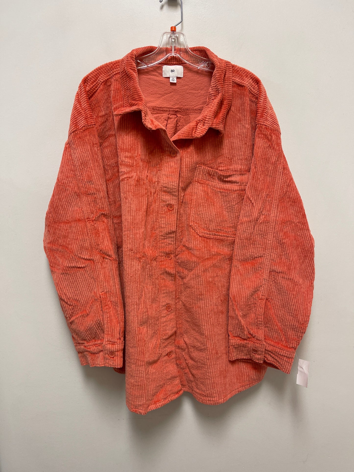 Jacket Shirt By Bp In Orange, Size: 4x