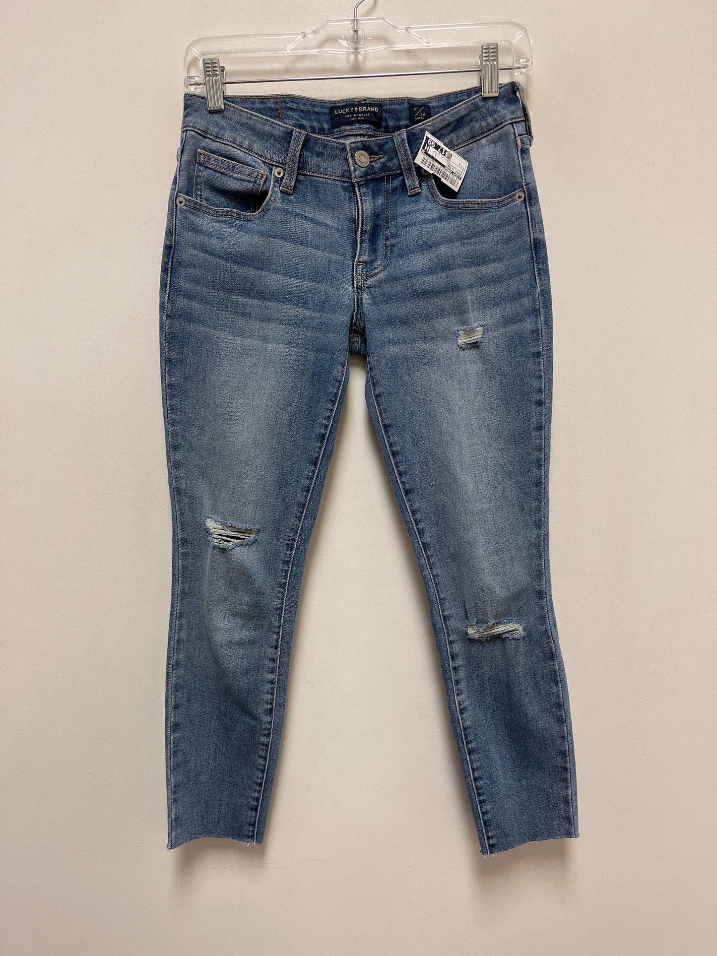 Jeans Skinny By Lucky Brand In Blue Denim, Size: 2