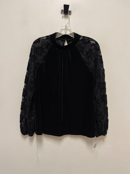 Top Long Sleeve By Cable And Gauge In Black, Size: L