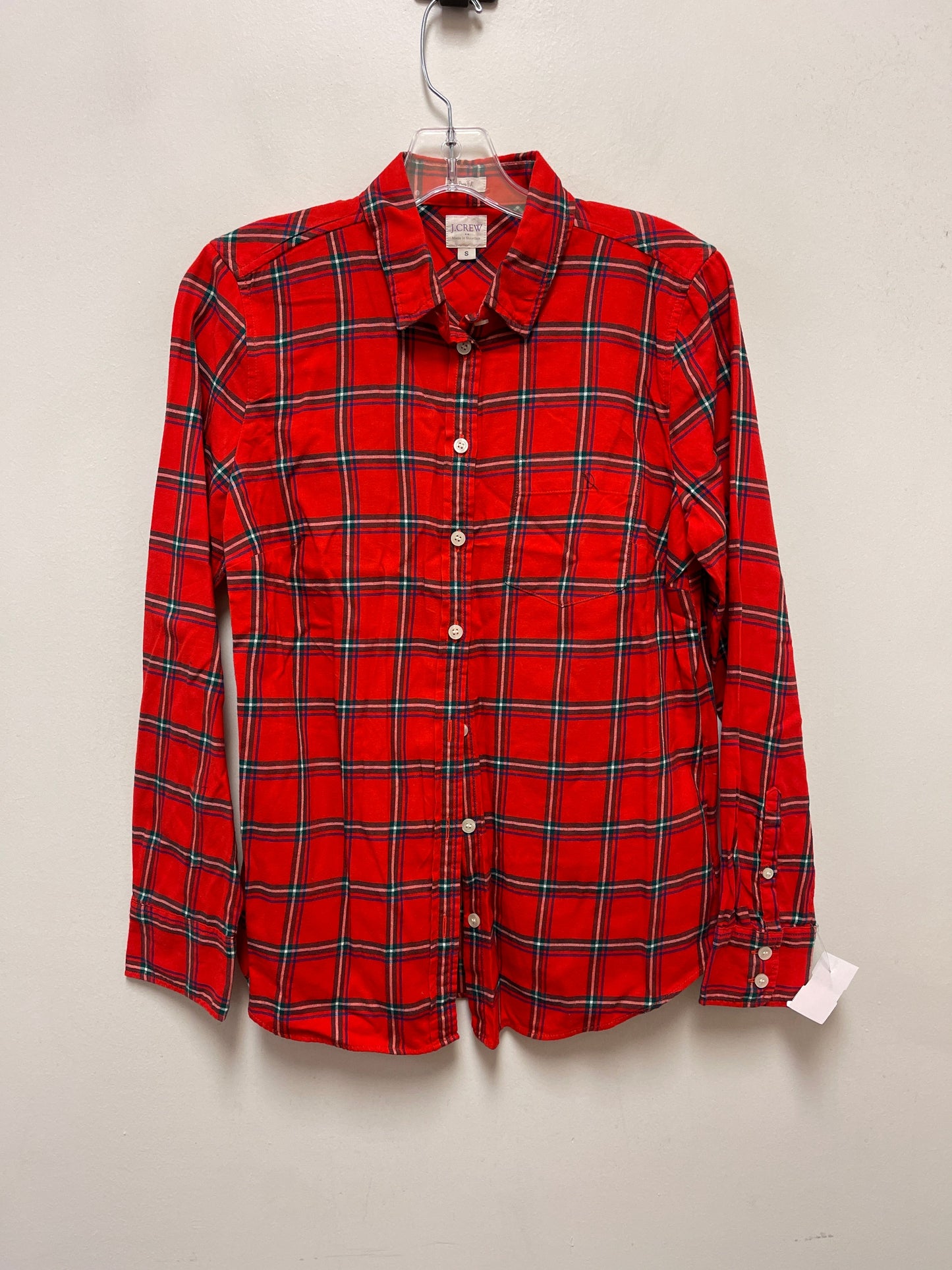 Top Long Sleeve By J. Crew In Red, Size: S