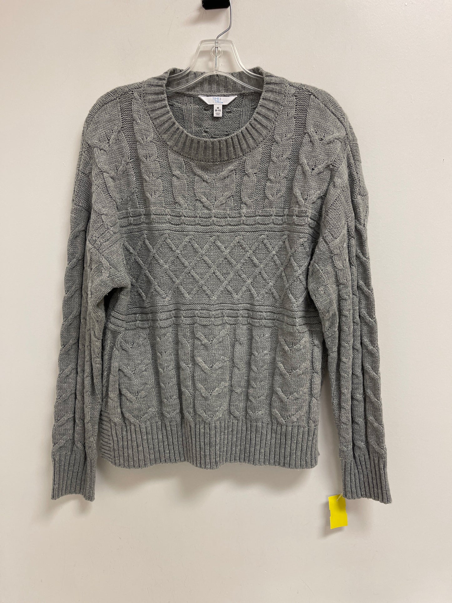 Sweater By Time And Tru In Grey, Size: M