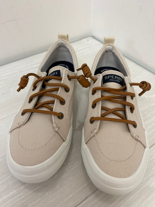 Shoes Sneakers By Sperry In Cream, Size: 6