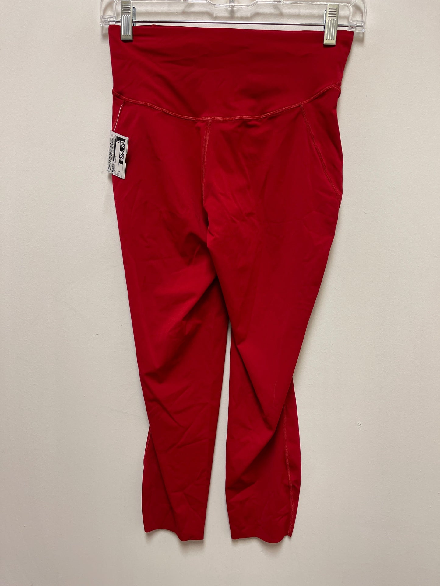 Athletic Capris By Lululemon In Red, Size: 6