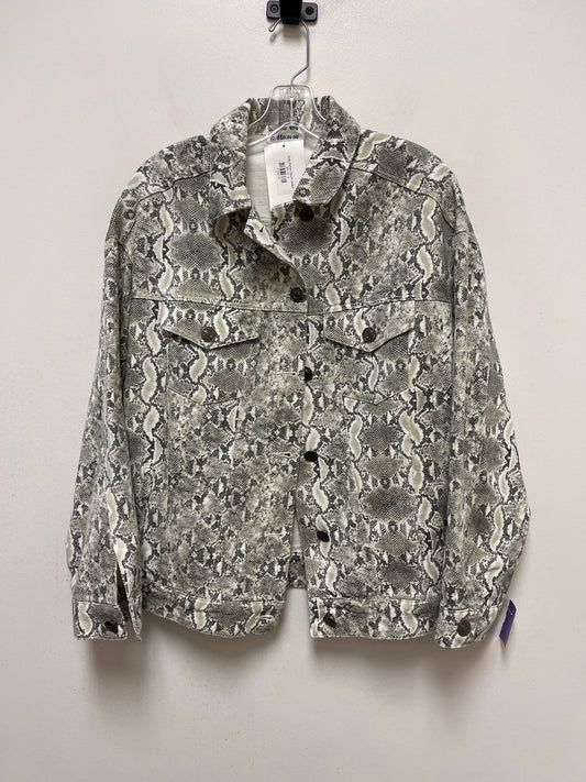 Snakeskin Print Jacket Denim Clothes Mentor, Size S