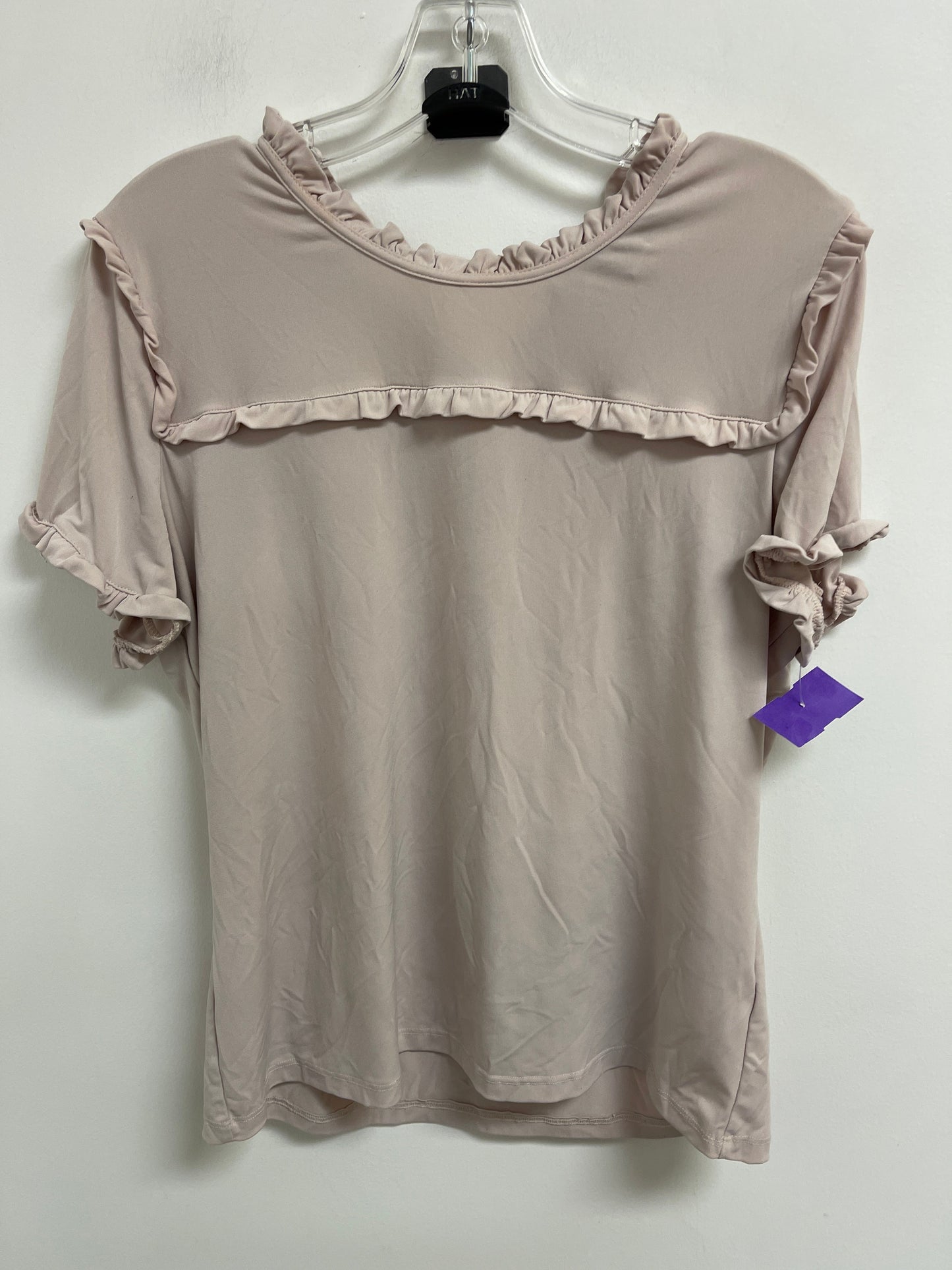 Top Short Sleeve By Karl Lagerfeld In Cream, Size: M