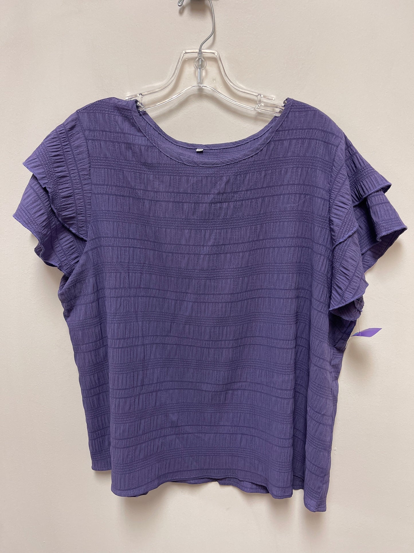 Top Short Sleeve By Clothes Mentor In Purple, Size: 2x