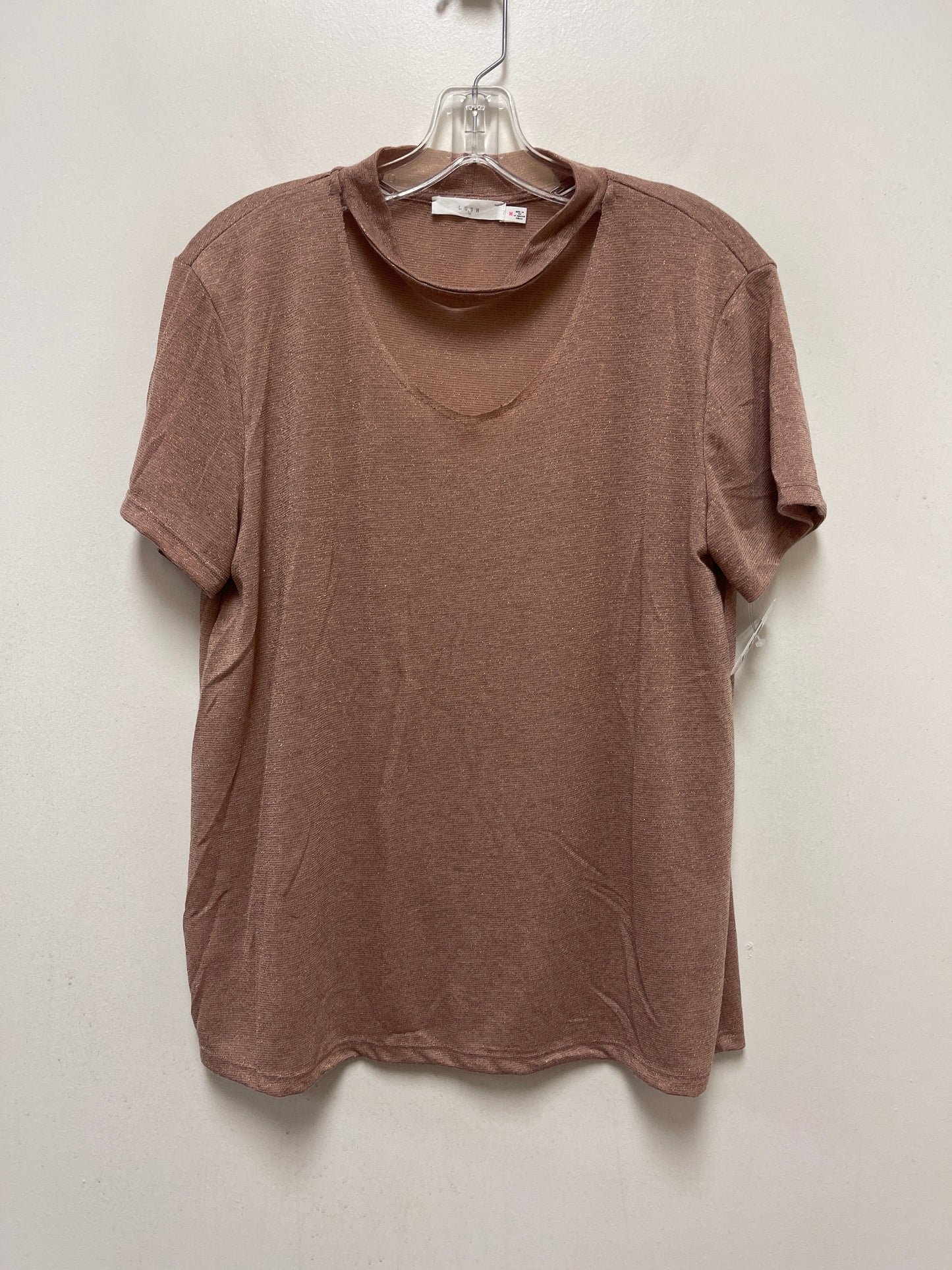 Rose Gold Top Short Sleeve Lush, Size M