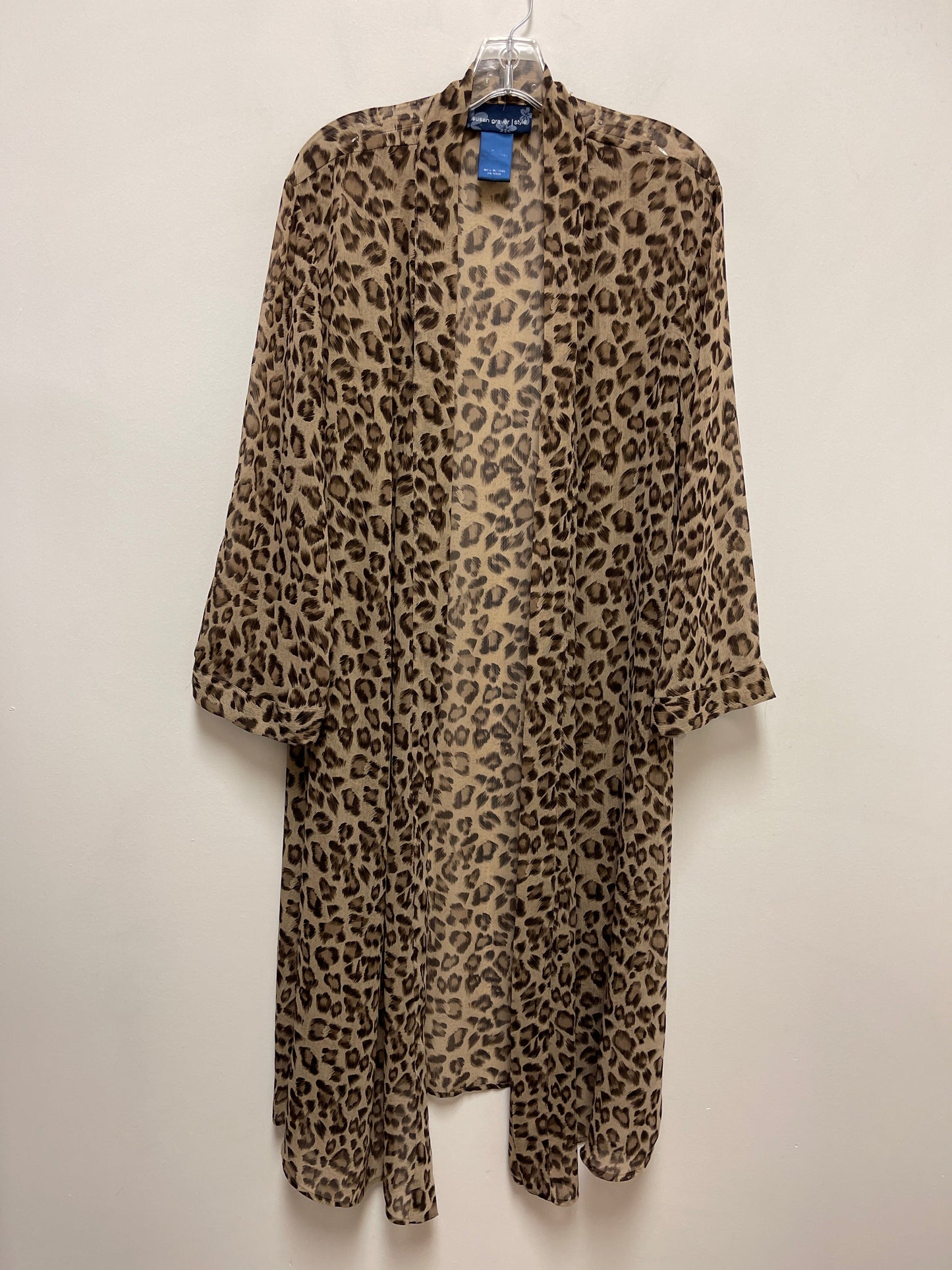 Animal Print Kimono Susan Graver, Size Onesize