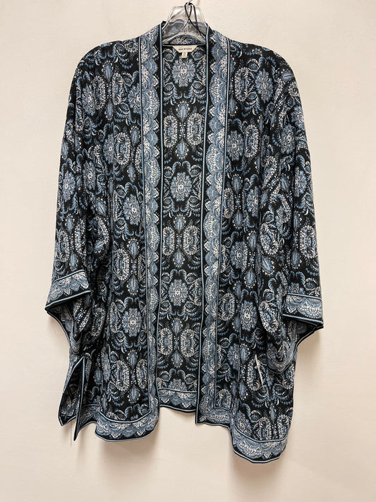 Kimono By Max Studio In Black & Blue, Size: 1x