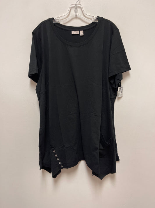 Top Short Sleeve By Logo In Black, Size: 3x