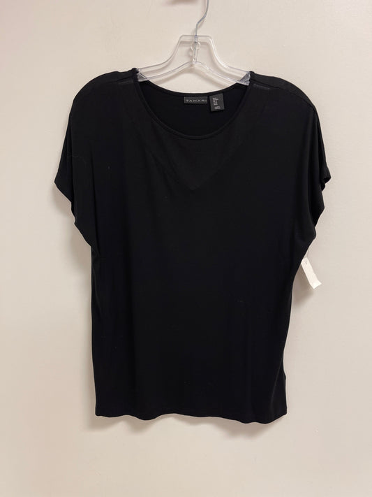 Top Short Sleeve By Tahari By Arthur Levine In Black, Size: M