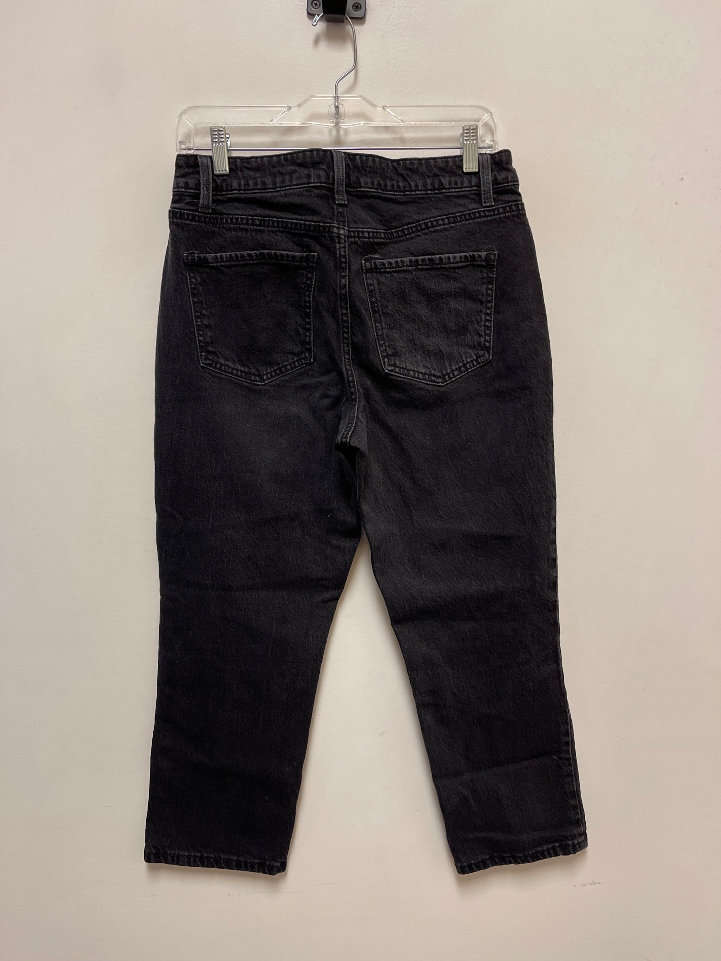 Jeans Straight By Time And Tru In Black Denim, Size: 12