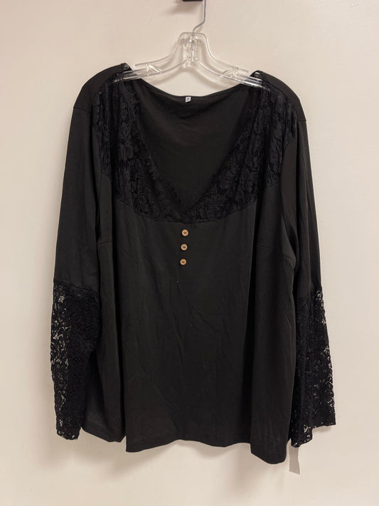 Top Long Sleeve By Clothes Mentor In Black, Size: 4x