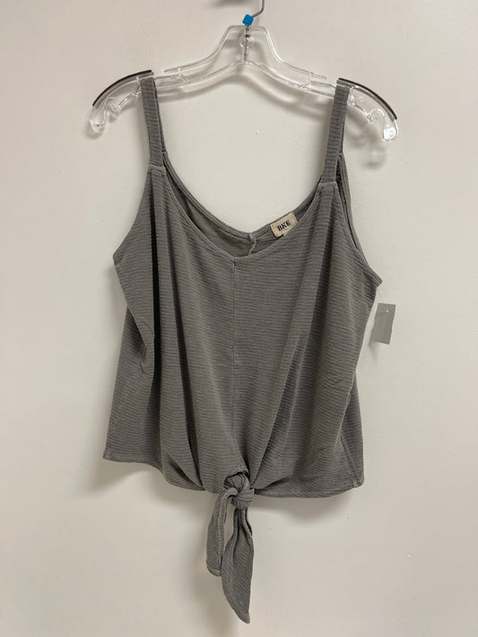 Top Sleeveless By Bke In Grey, Size: L