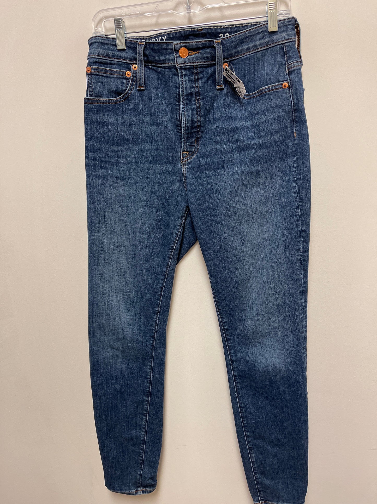 Jeans Skinny By J. Crew In Blue Denim, Size: 10