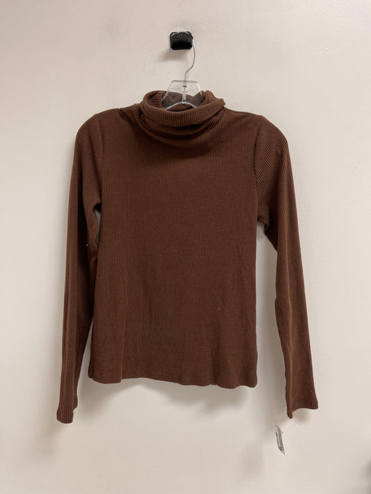 Top Long Sleeve By Old Navy In Brown, Size: M