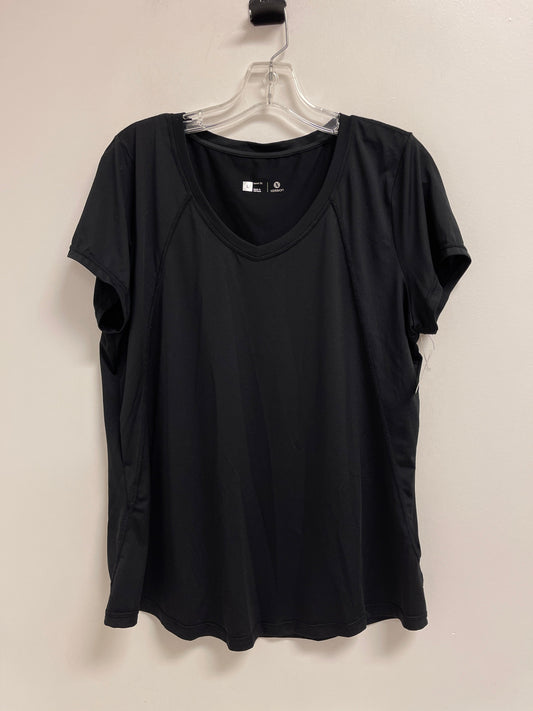 Athletic Top Short Sleeve By Xersion In Black, Size: L