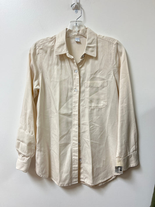 Top Long Sleeve By Old Navy In Cream, Size: Xs