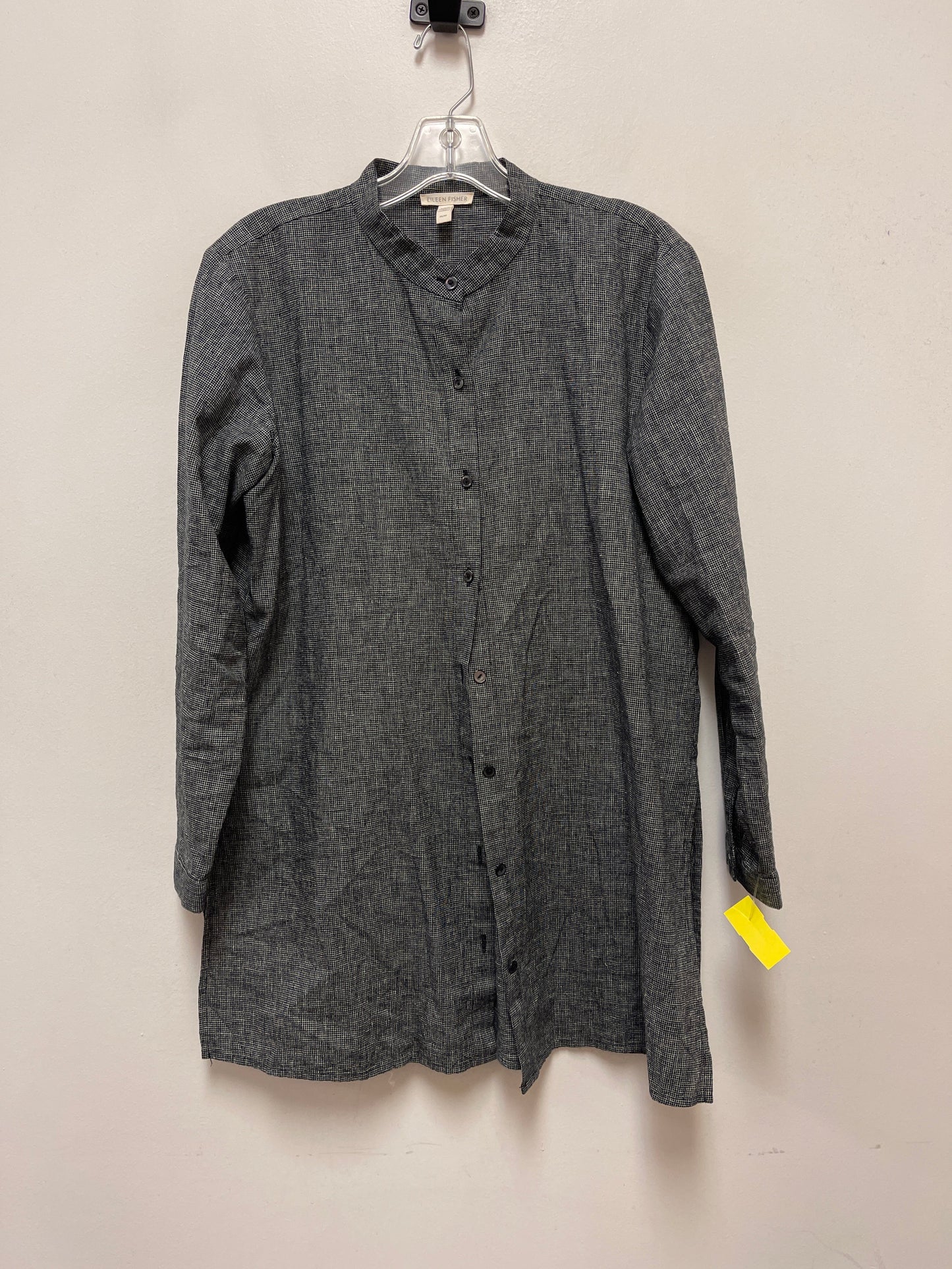 Top Long Sleeve By Eileen Fisher In Black & White, Size: S