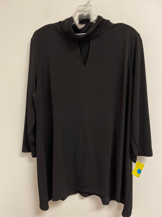 Top Long Sleeve By Susan Graver In Black, Size: L