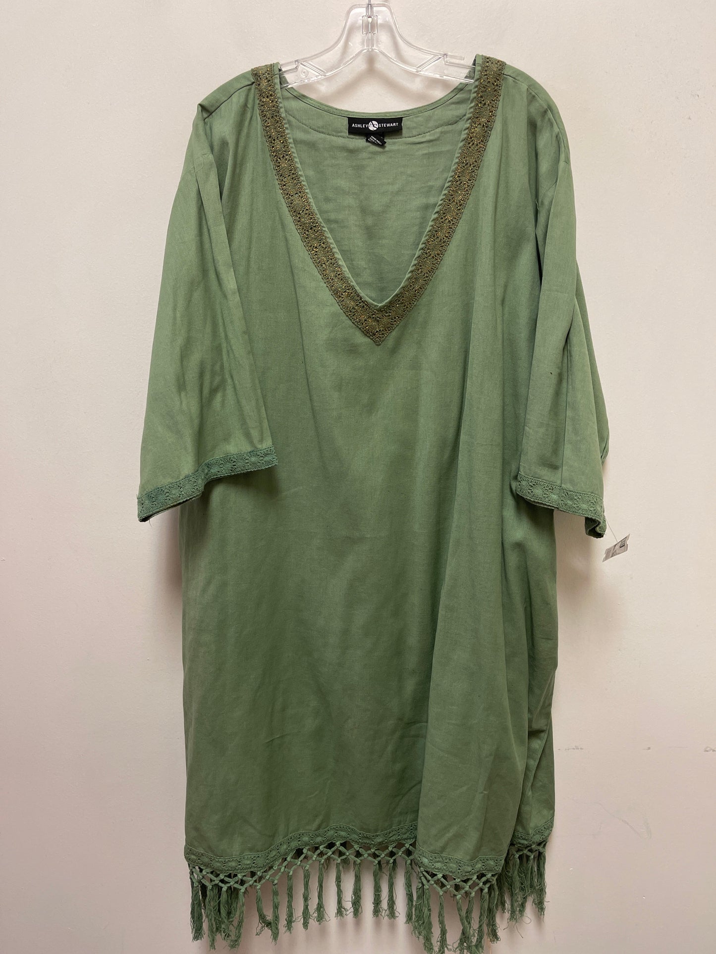 Dress Casual Midi By Ashley Stewart In Green, Size: 2x