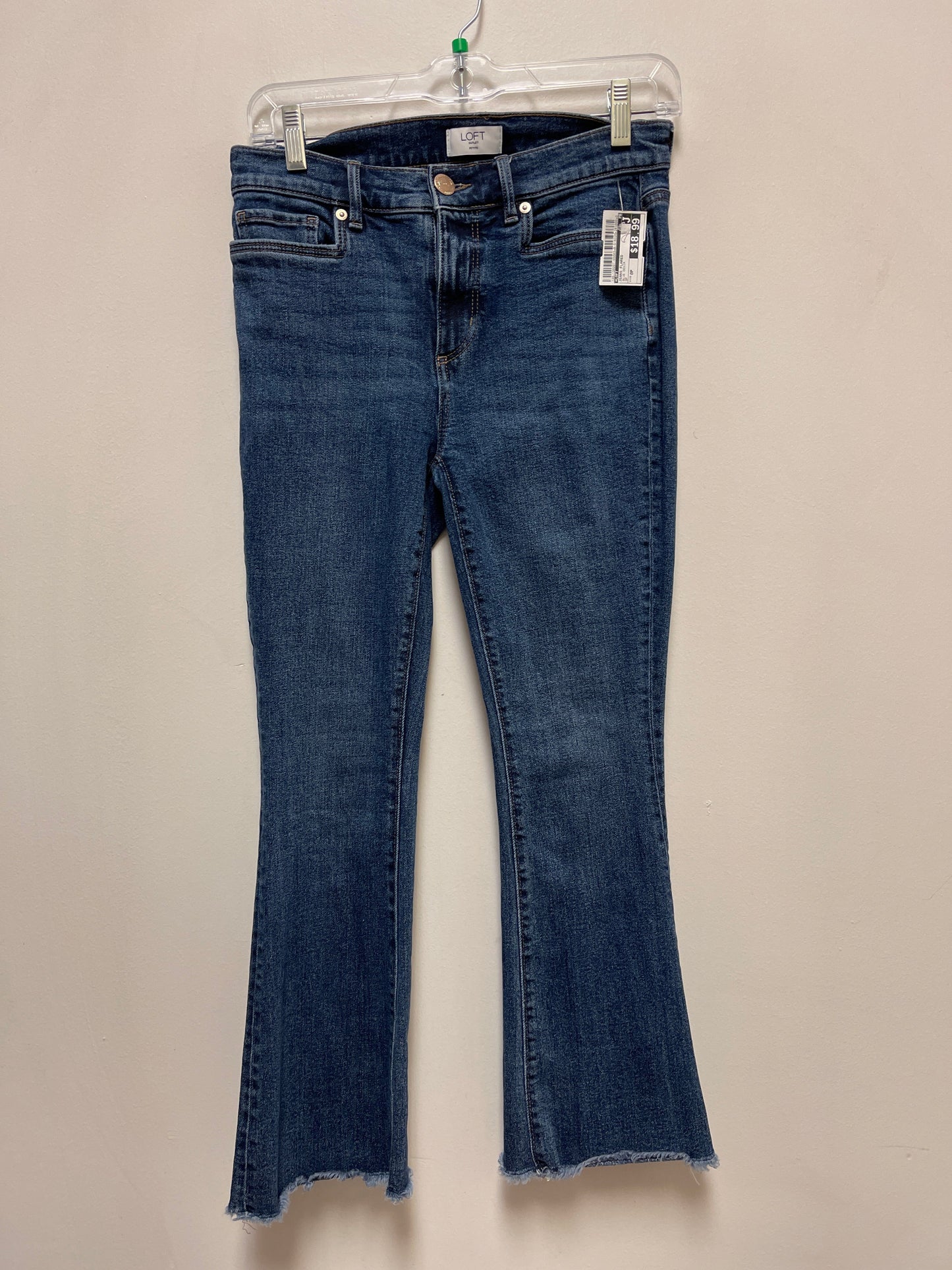 Jeans Flared By Loft In Blue Denim, Size: 0p