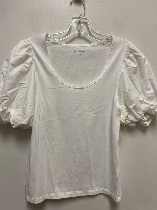 Top Short Sleeve By Old Navy In White, Size: M