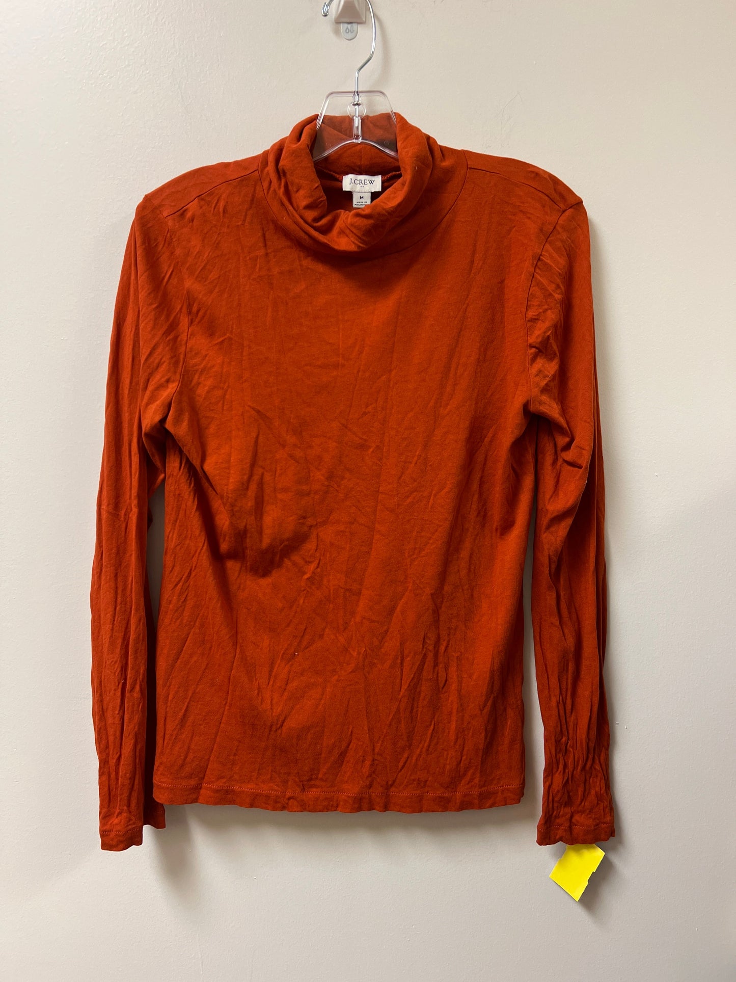 Top Long Sleeve Basic By J. Crew In Orange, Size: M