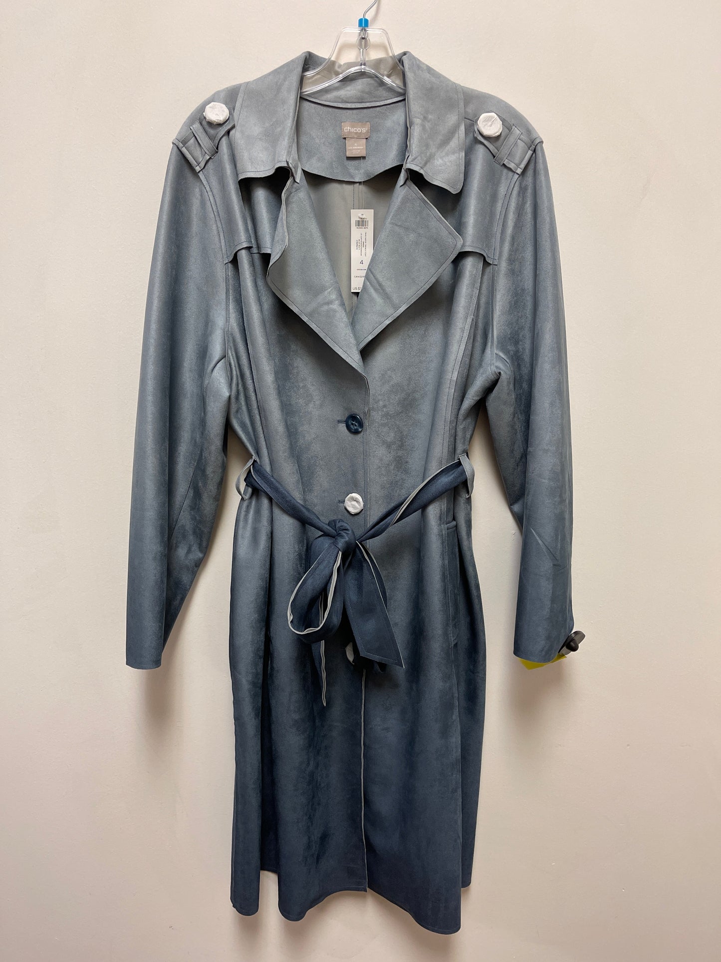 Coat Other By Chicos In Blue, Size: 2x